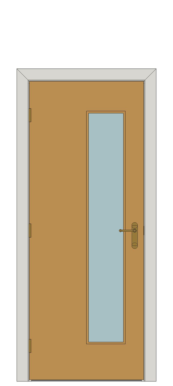 Juno Oak Glazed Internal Door — Single — Prefinished Oak