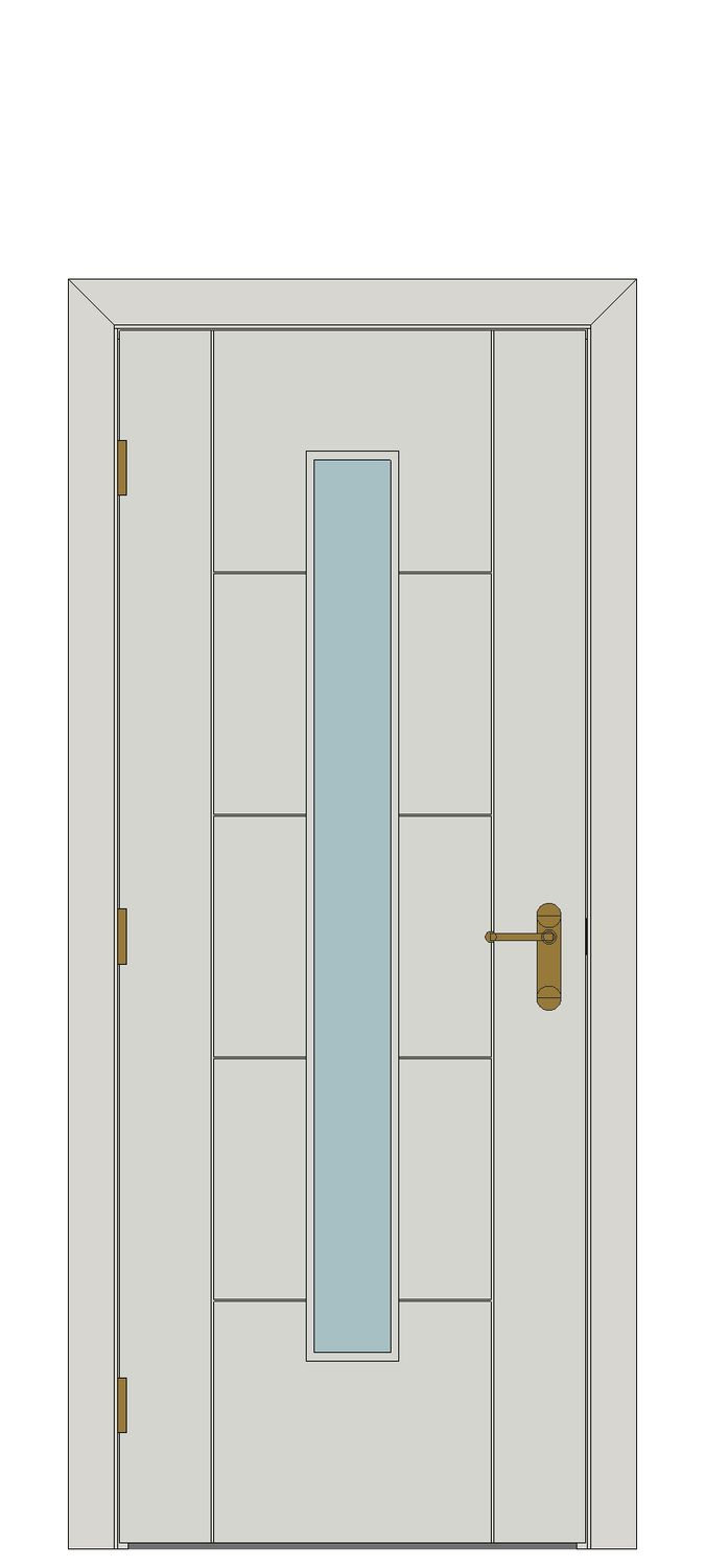 Dominion White Glazed Internal Door — Single — Primed White