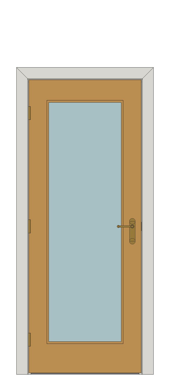 Medina Oak Glazed Internal Door — Single — Prefinished Oak