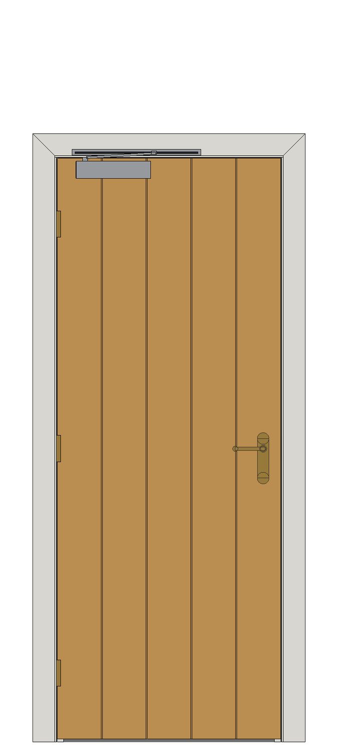 Royale VT5 Oak Internal Door — Single — Prefinished Oak