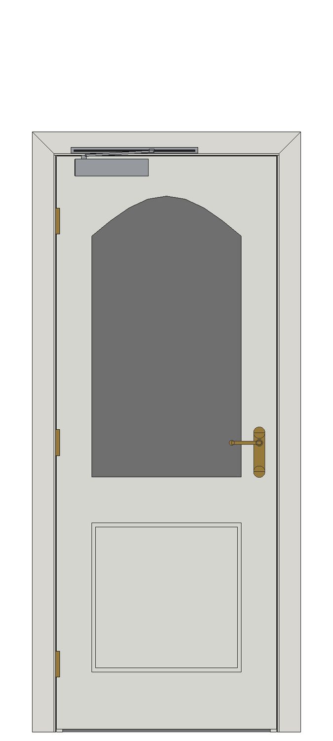 Classique White Internal Door — Single — Primed White Grained