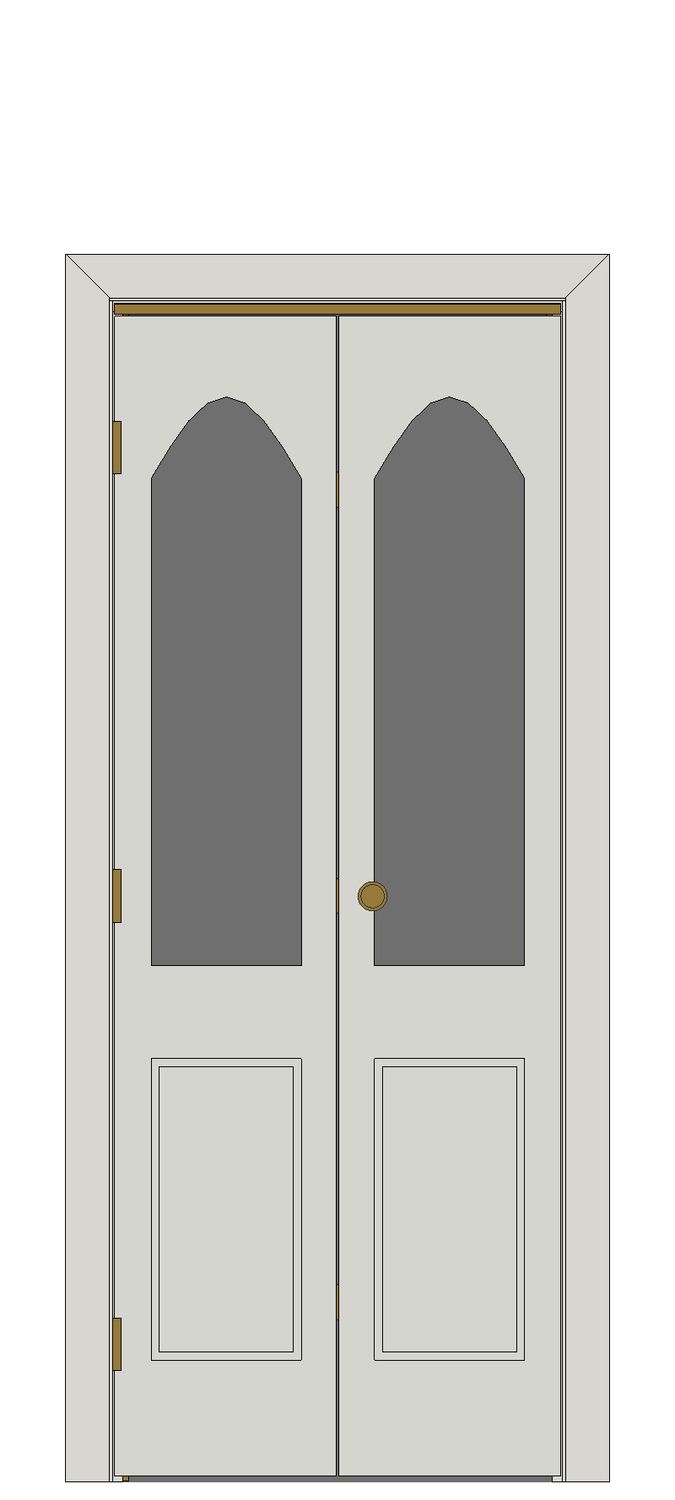 Classique White Internal Bi-fold Door — Bifold — Primed White Grained