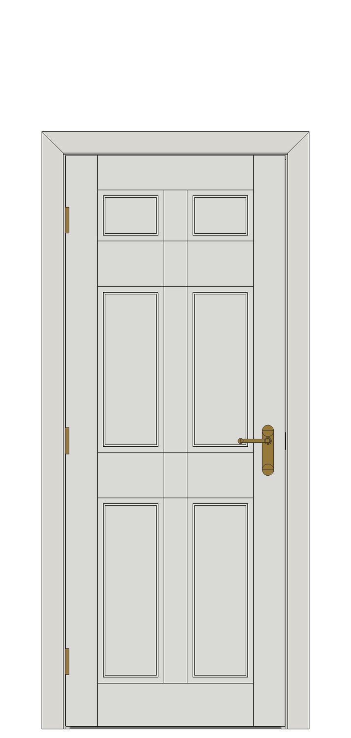 Colonist Woodgrain 6Panel FD30 — Single — White primed