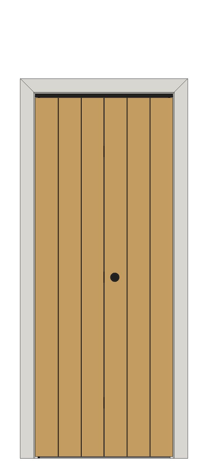 Ledged and Braced Bi-Fold Oak Doors â€” Unfinished oak — Bifold — Unfinished oak