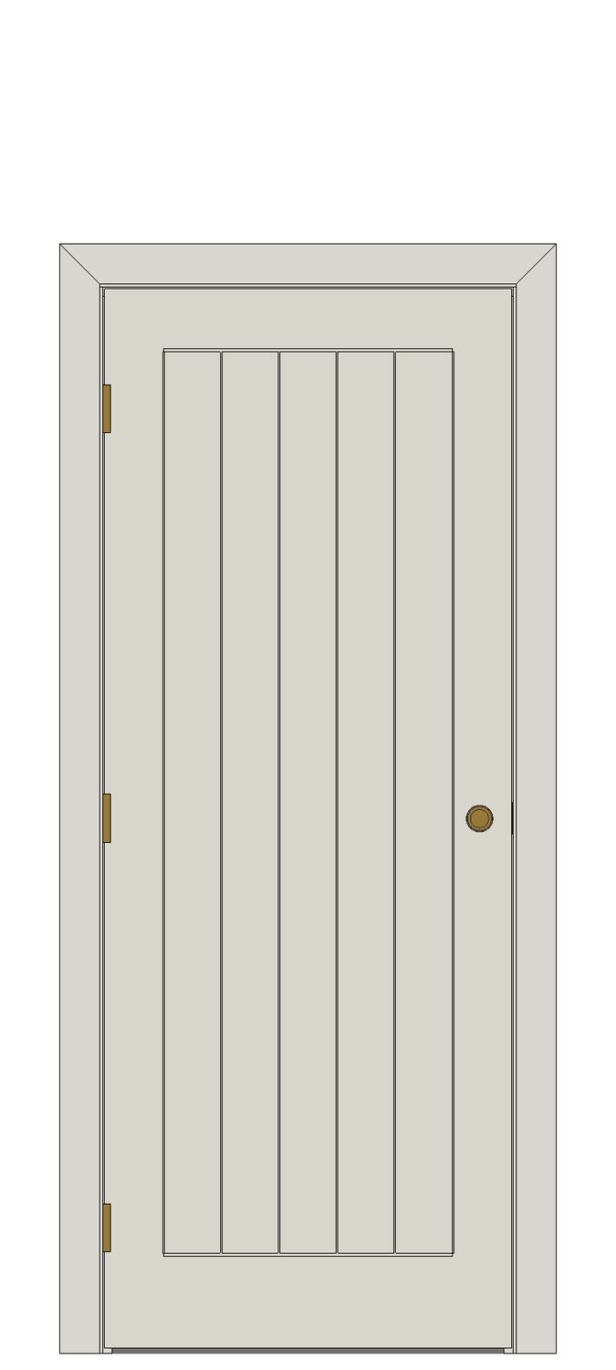 Mexicano Primed Internal Door â€” White primed — Hinged — White primed