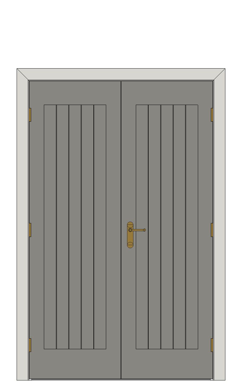 Double doorset — Colorado Laminate Internal Door — Double hinged — Prefinished Grey