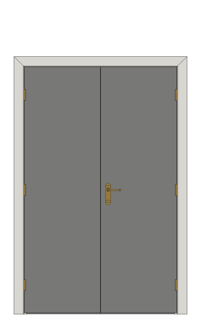 Double doorset — Pintado Grey Painted Internal Door — Double hinged — Prefinished Grey Painted