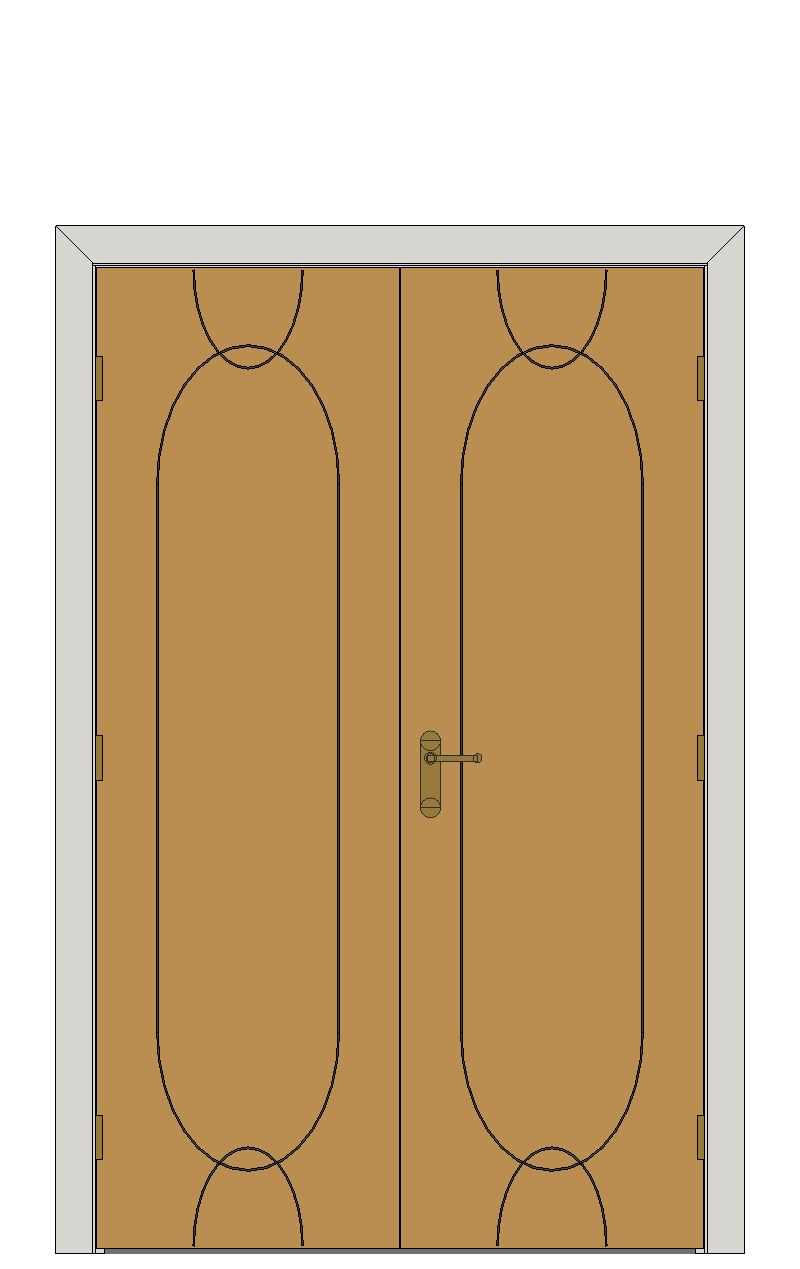 Double doorset — Agua Oak Internal Door — Double hinged — Prefinished Oak