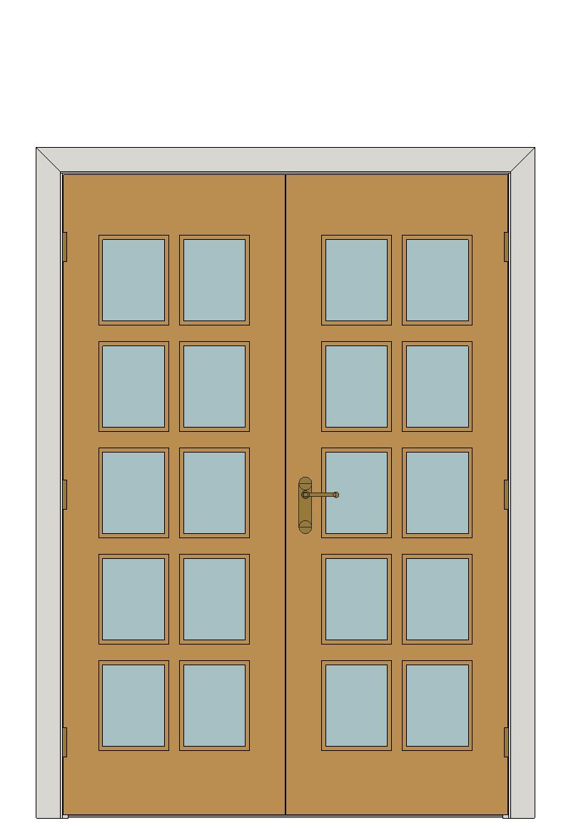 Double doorset — Gisburn Oak Glazed Internal Door — Double hinged — Prefinished Oak