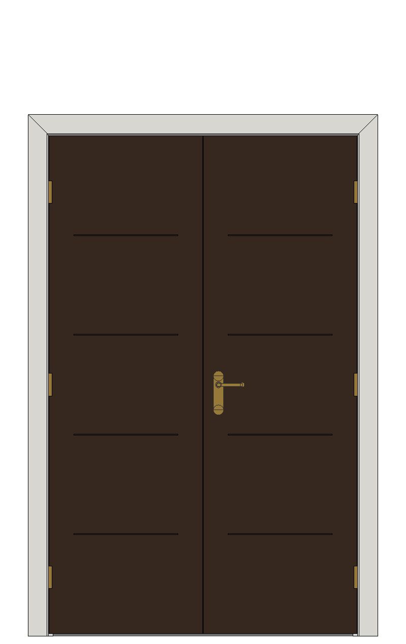 Double doorset — Wenge Painted Internal Door — Double hinged — Prefinished Wenge Painted