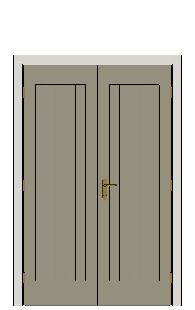 Double doorset — Viridis Painted Internal Door — Double hinged — Prefinished Natural Painted