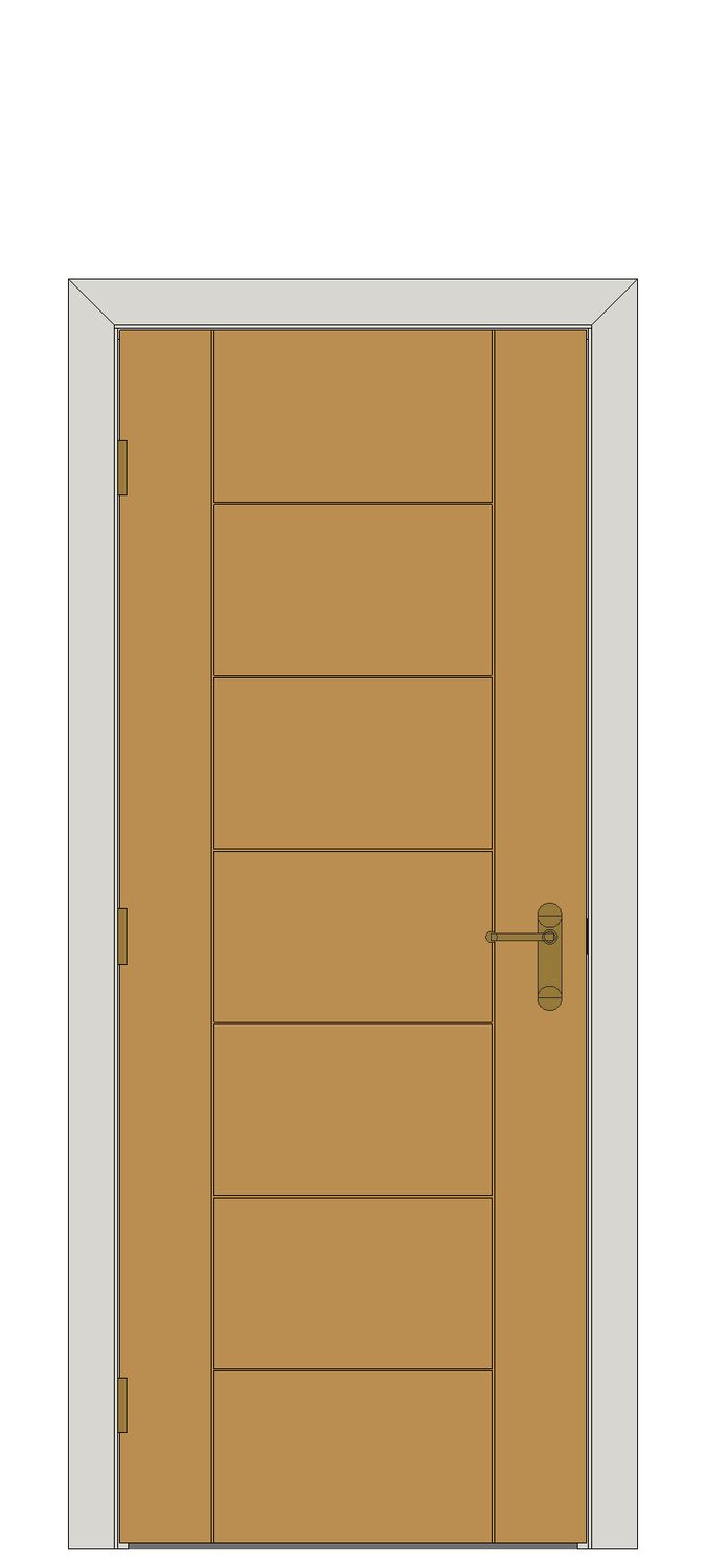 Royale VP7 Oak Internal Door — Single — Prefinished Oak