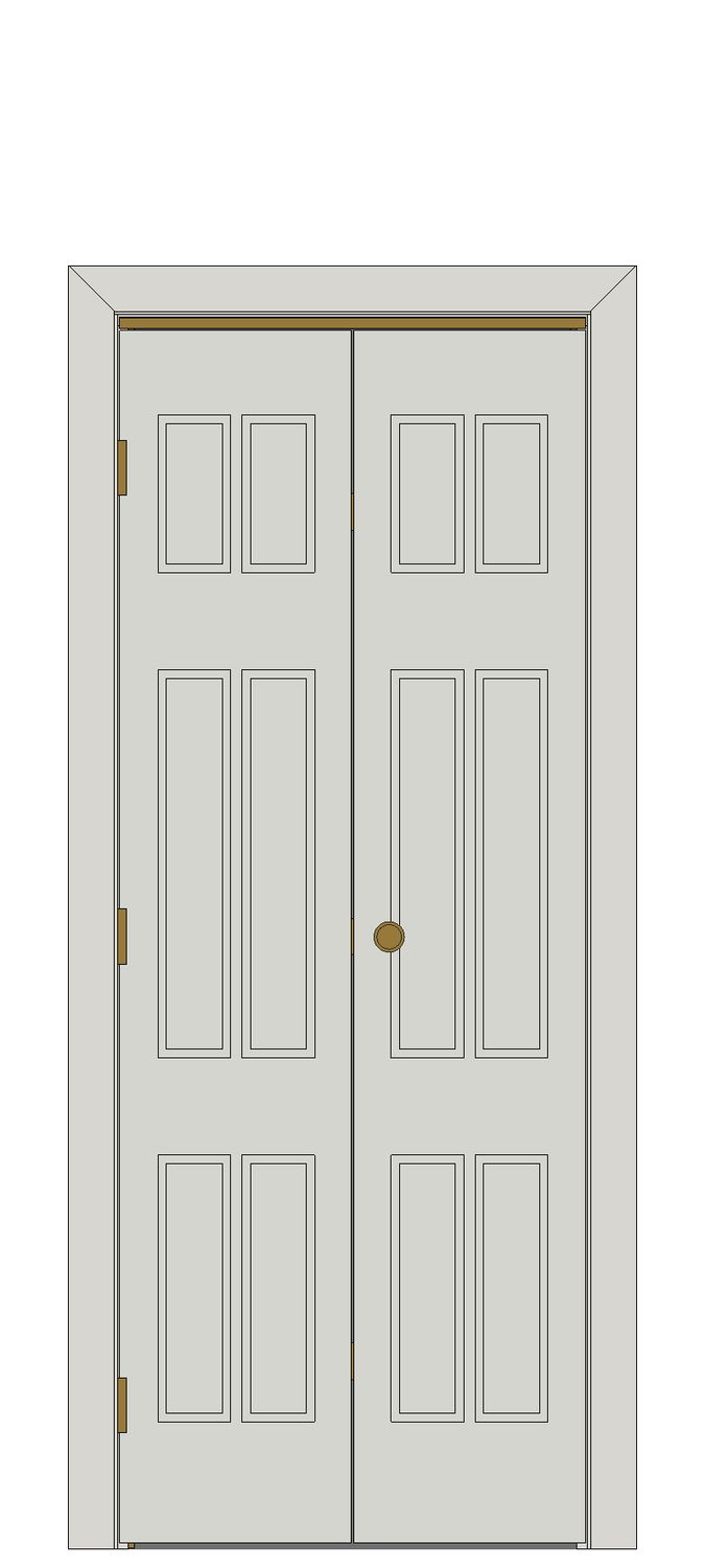 Colonist White Bi-fold Internal Door — Bifold — Primed White Grained