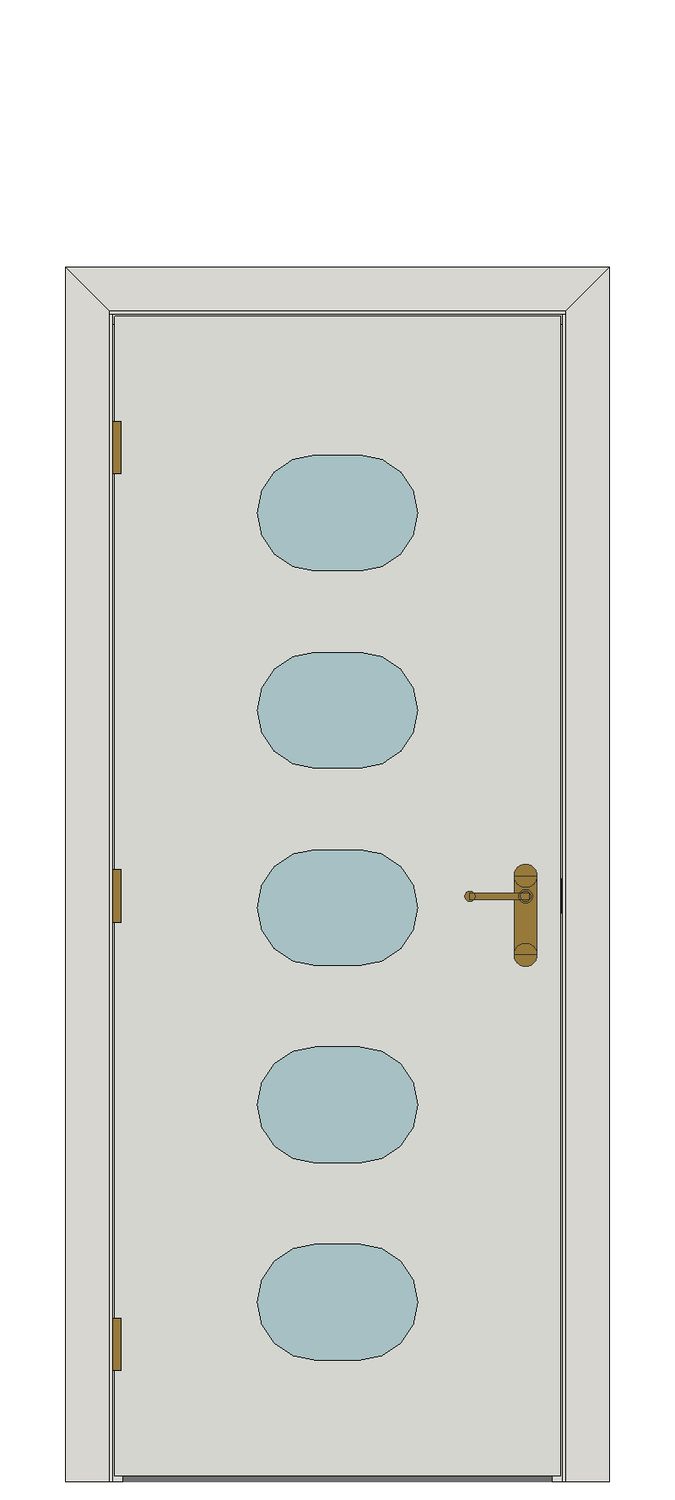 Regent White Glazed Internal Door — Single — Primed White