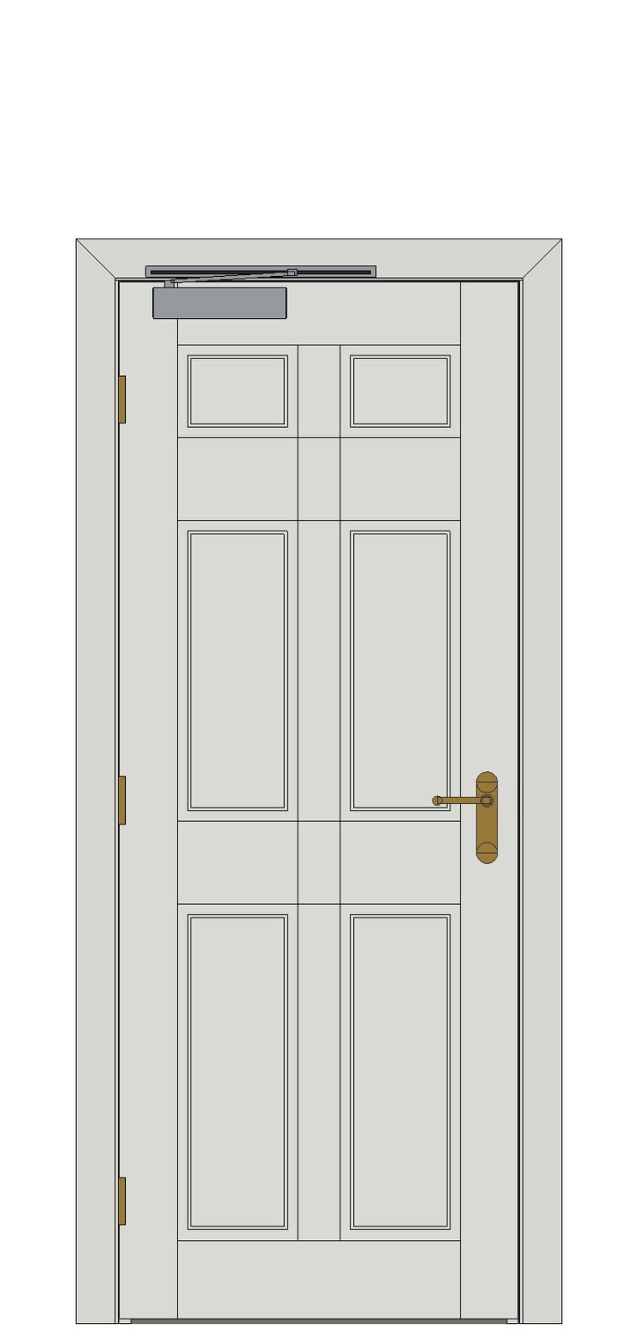 Colonist Woodgrain 6Panel FD30 — Single — White primed