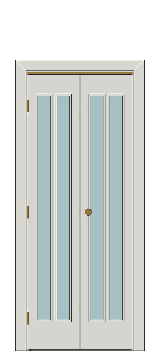 Tobago White Glazed Internal Bi-fold Door — Bifold — Primed White