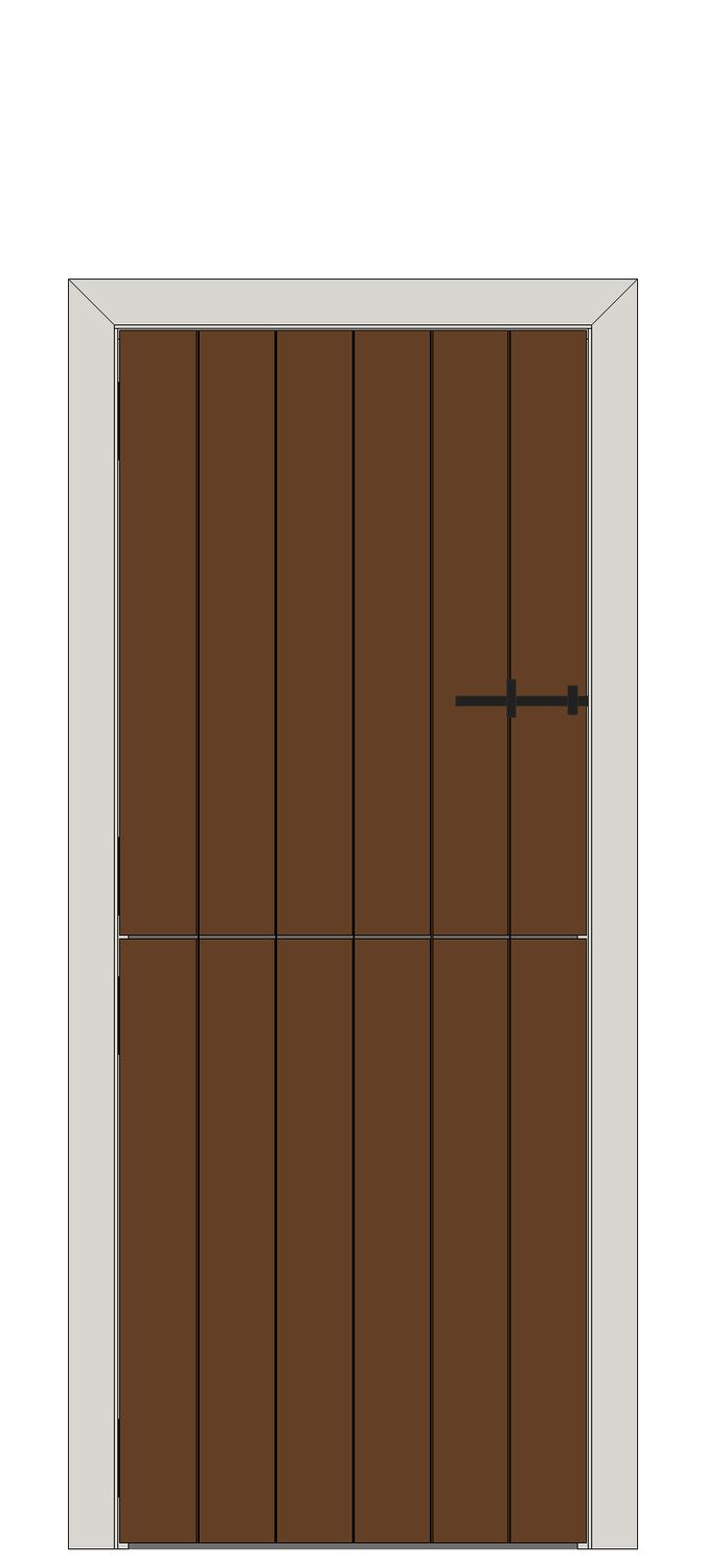 Stable Oak Ledged Door â€” Dark oak finish on oak — Stable — Dark oak finish on oak