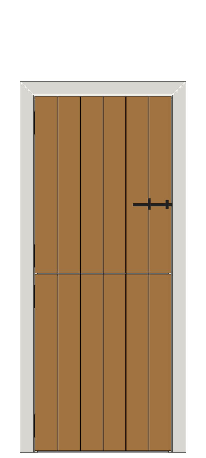 Stable Oak Ledged Door â€” Mid oak finish on oak — Stable — Mid oak finish on oak