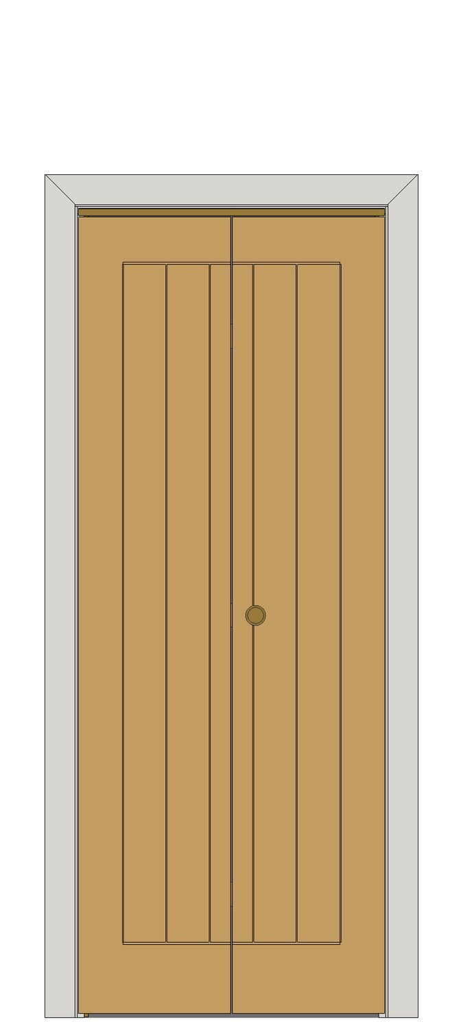 Traditional Oak Internal Doors - Mexicano Bifold â€” Unfinished oak — Bifold — Unfinished oak