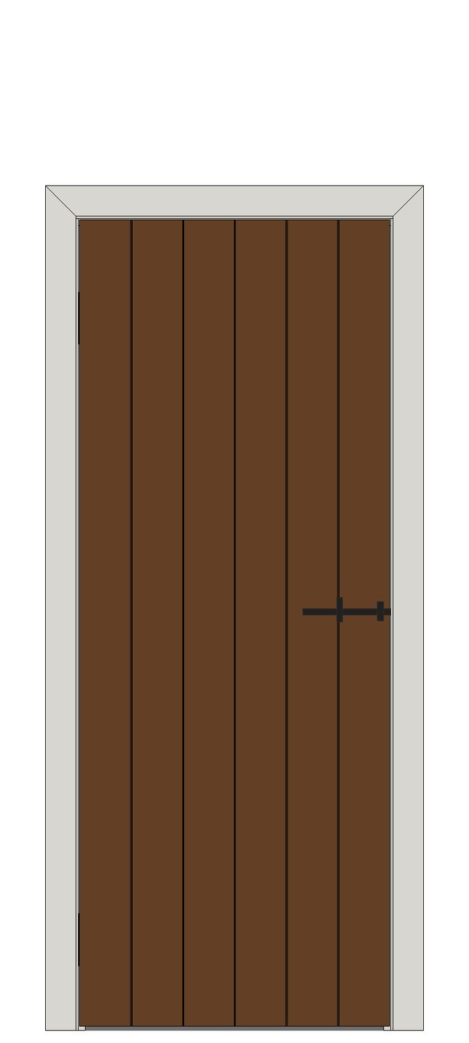 Ledged and Braced OAK Doors â€” Dark oak finish on oak — Hinged — Dark oak finish on oak