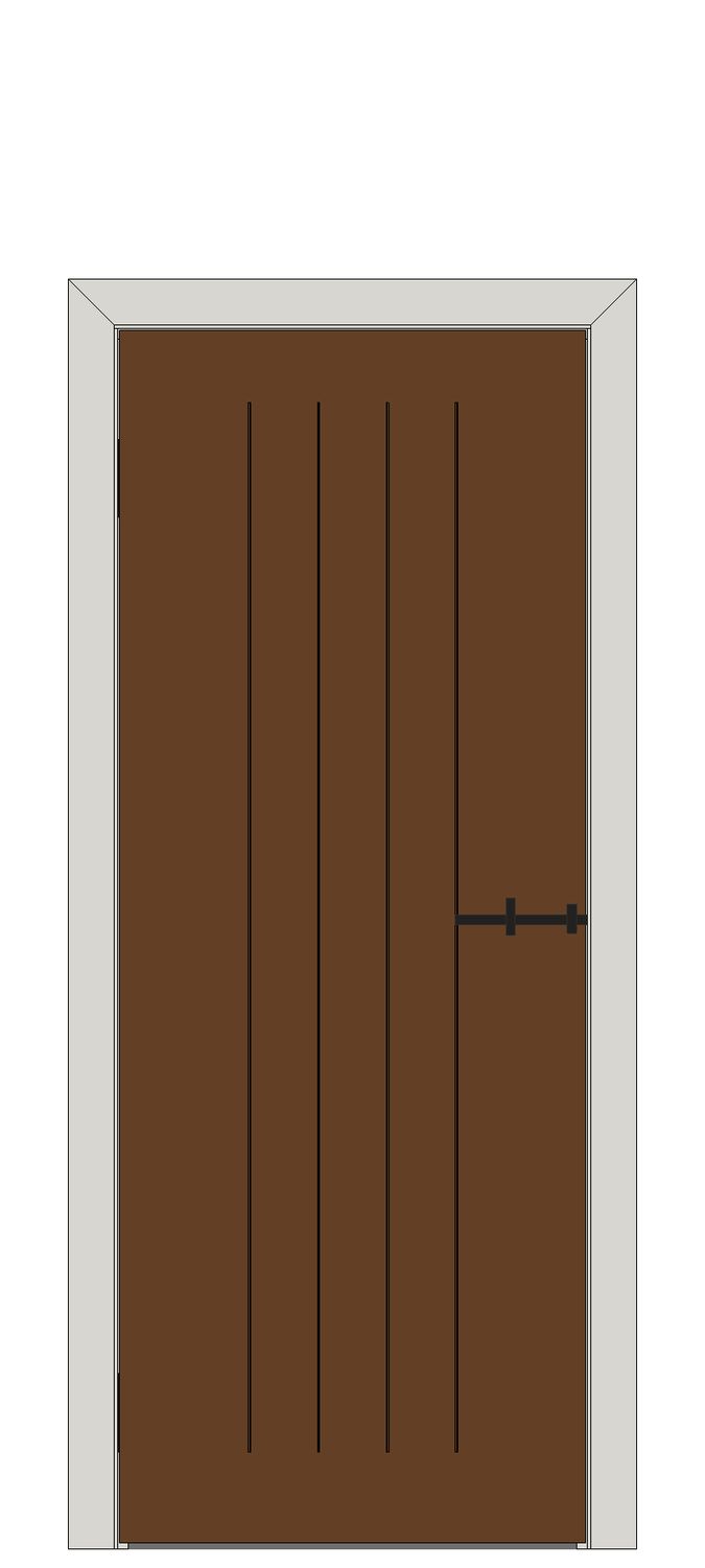 Framed Ledged and Braced Oak Doors â€” Dark oak finish on oak — Hinged — Dark oak finish on oak