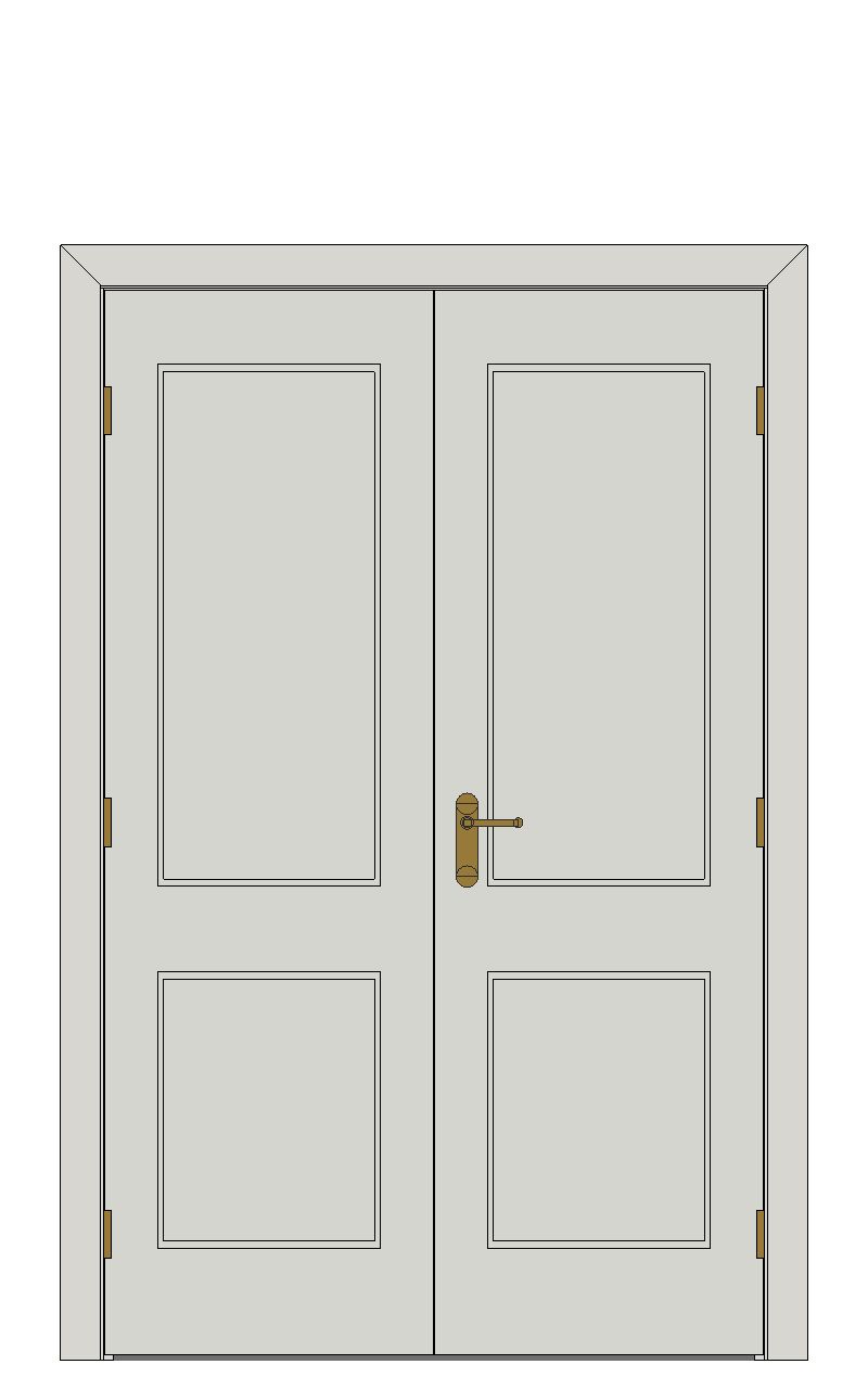 Double doorset — Hardwick White Internal Door — Double hinged — Primed White