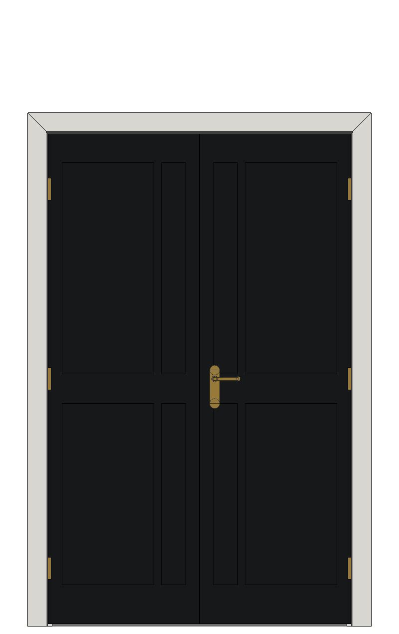 Double doorset — City Black — Double hinged — Prefinished Black