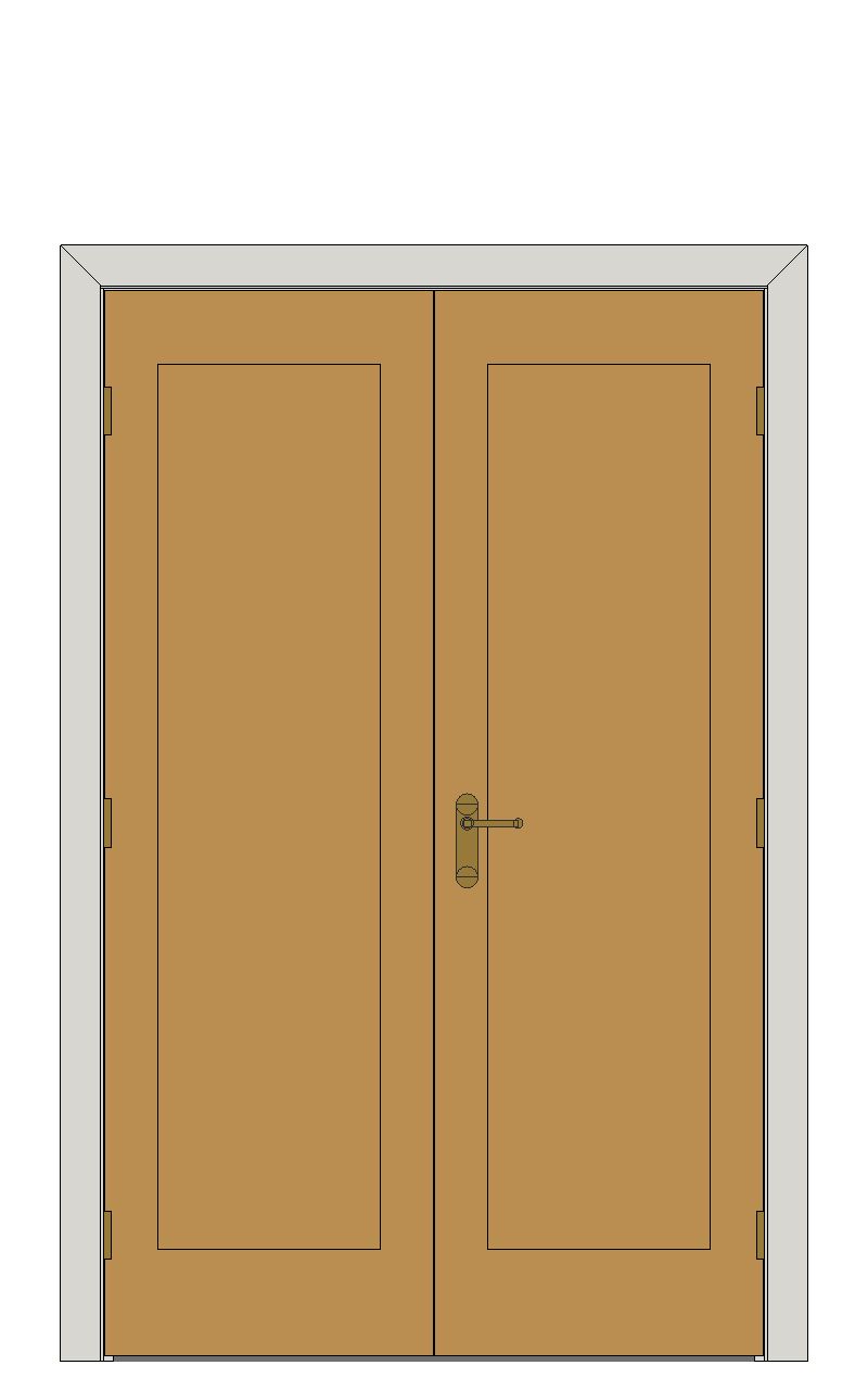 Double doorset — Etna Oak Internal Door — Double hinged — Unfinished Oak