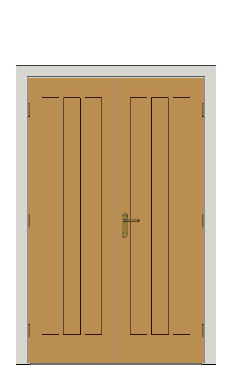 Double doorset — Eden Oak Internal Door — Double hinged — Unfinished Oak