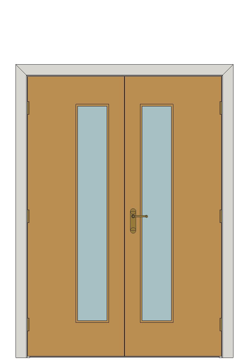 Double doorset — Juno Oak Glazed Internal Door — Double hinged — Prefinished Oak