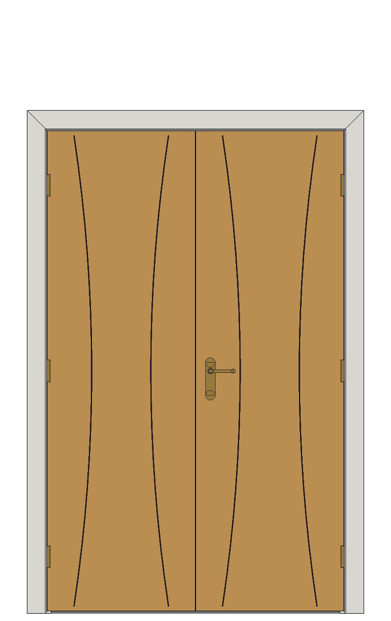 Double doorset — Arcos Oak Internal Door — Double hinged — Prefinished Oak