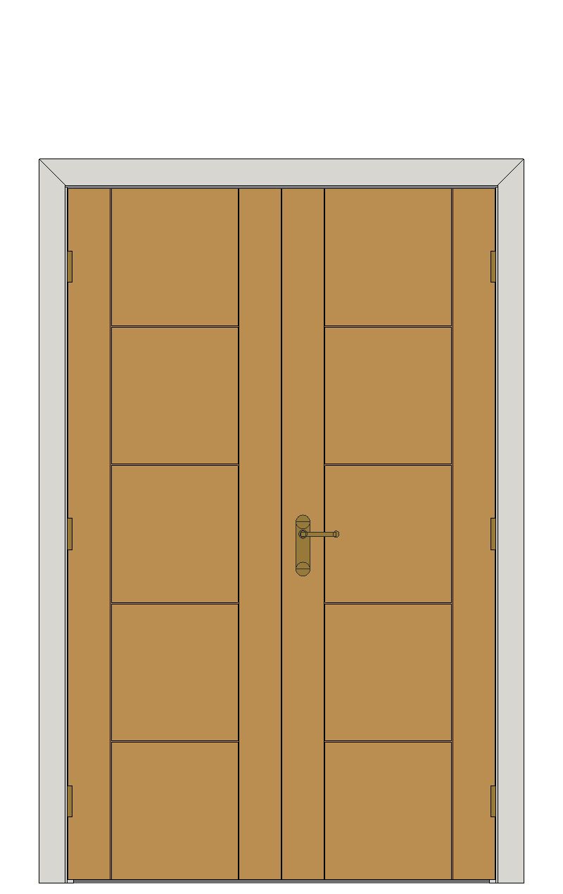 Double doorset — Tate Oak Painted Internal Door — Double hinged — Prefinished Oak