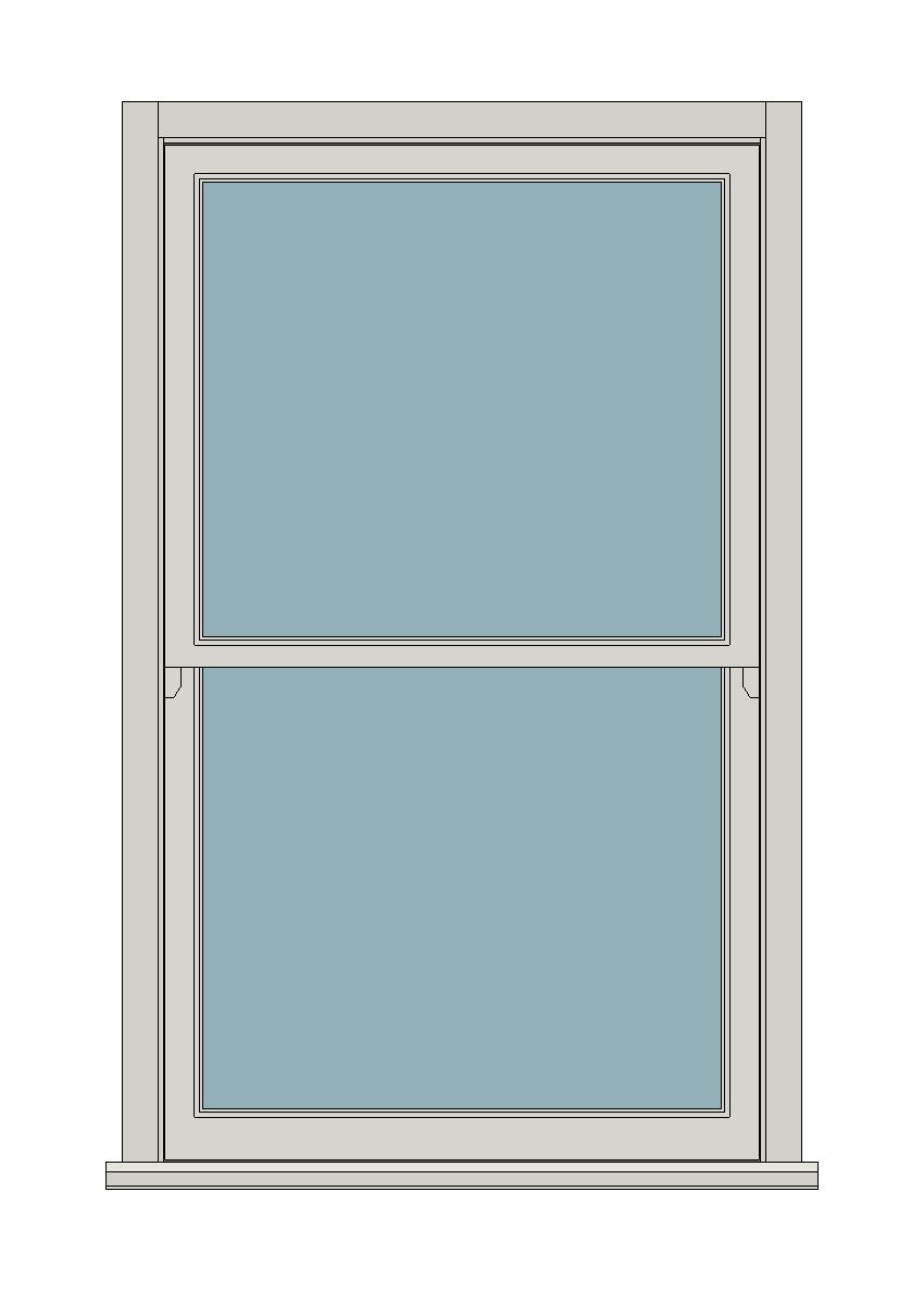 Plain 1 over 1 — Revit 2027 Window Family