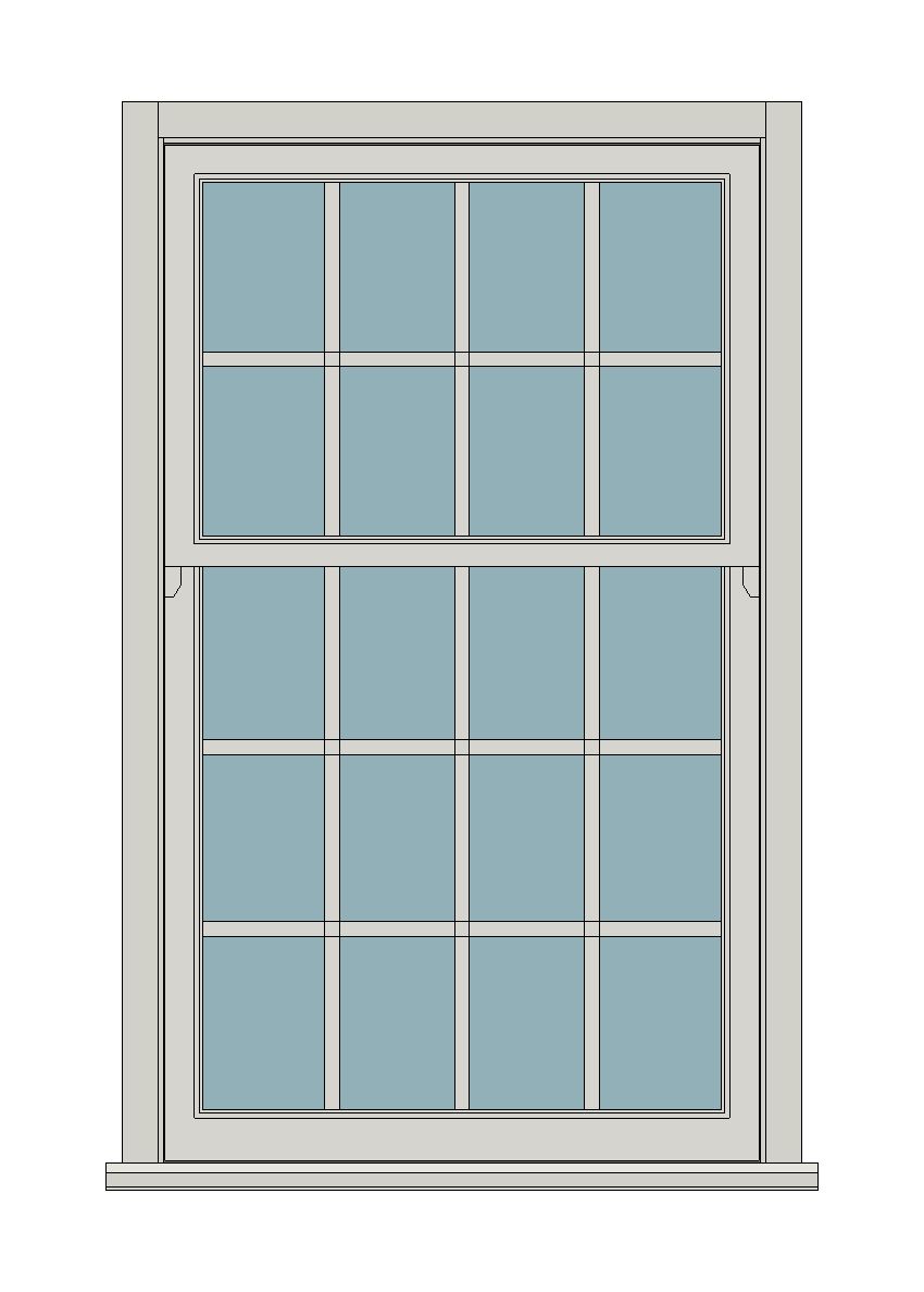 Georgian 8 over 12 — Revit 2027 Window Family