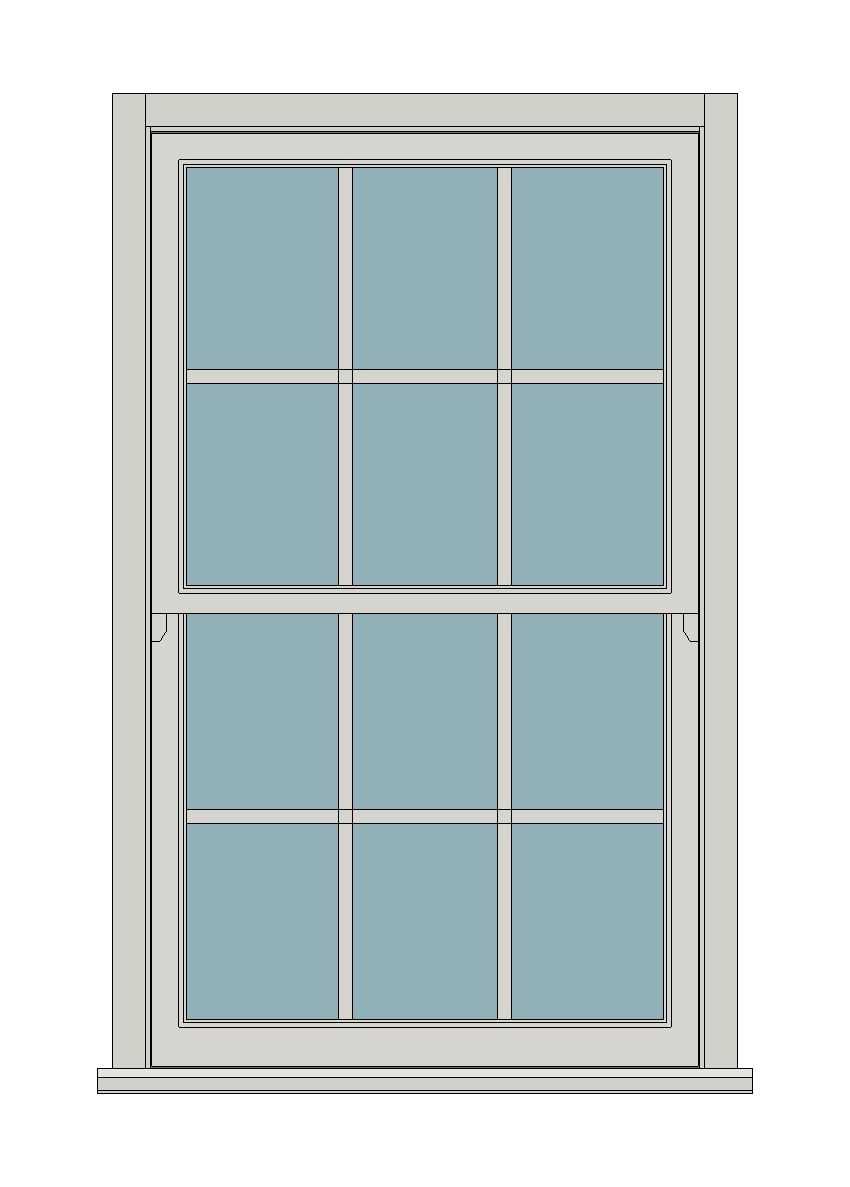Georgian 6 over 6 — Revit 2027 Window Family