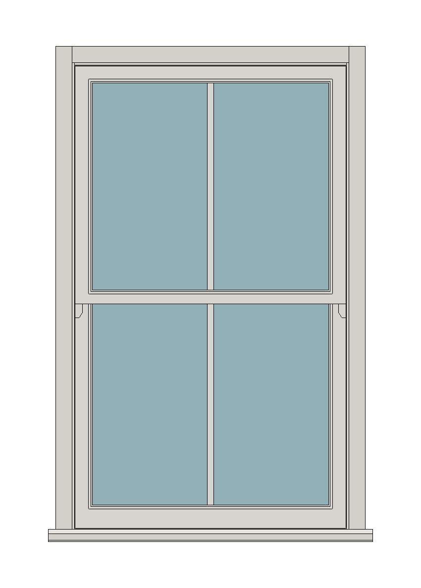Victorian 2 over 2 — Revit 2027 Window Family