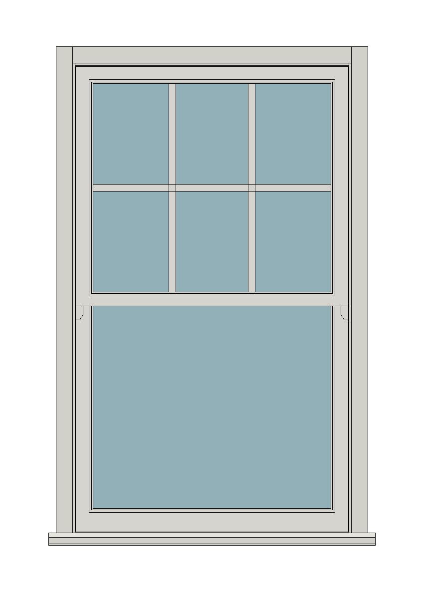 Georgian 6 over 1 — Revit 2027 Window Family