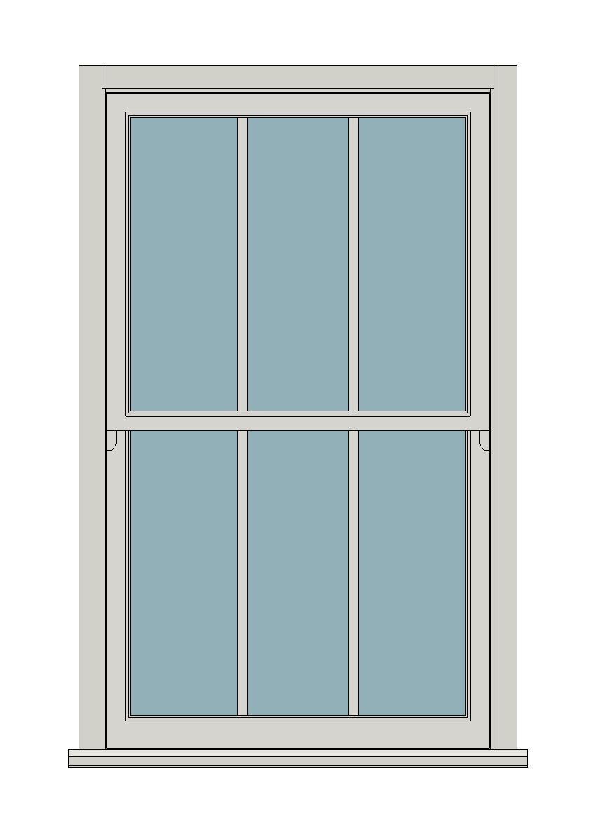Three over Three — Revit 2027 Window Family
