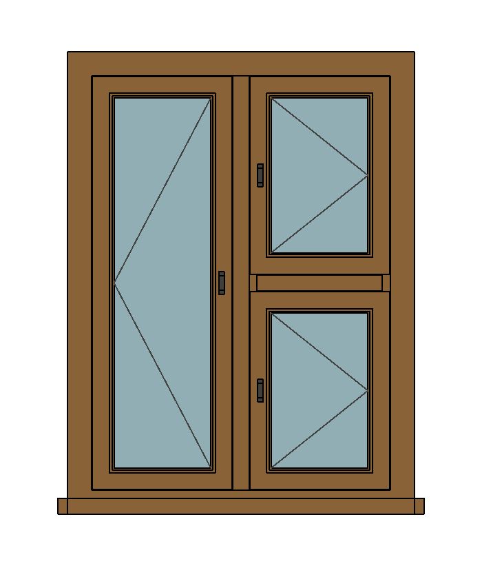 Casement Split Sidelight — Revit 2027 Window Family
