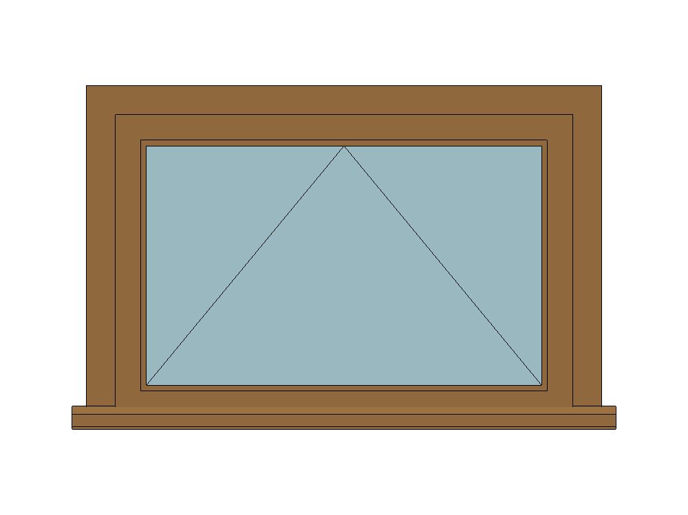 Stormsure oak casement - Single top hung — JELD-WEN-inspired Revit 2027 Window