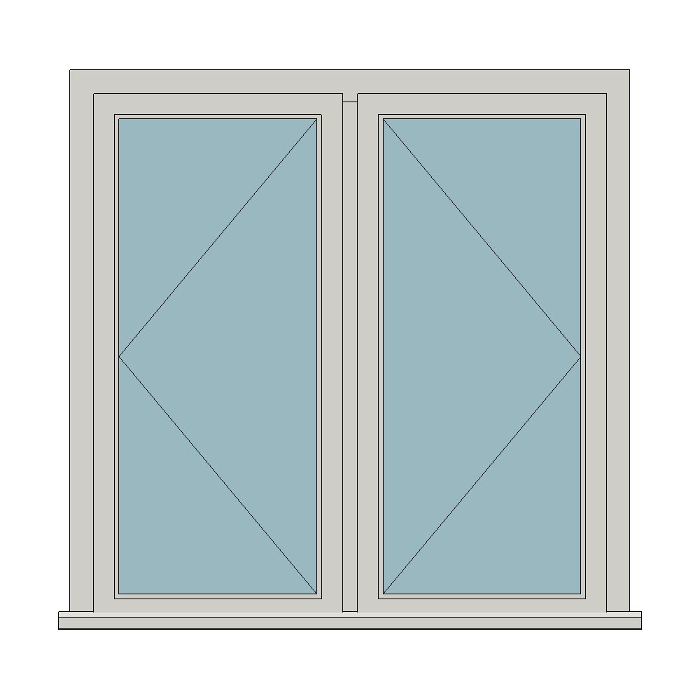 Stormsure standard casement - Two side hung lights — JELD-WEN-inspired Revit 2027 Window