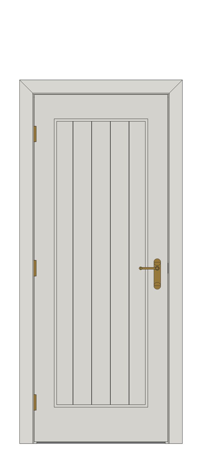 Newark cottage panel — JELD-WEN-inspired Revit 2027 Door