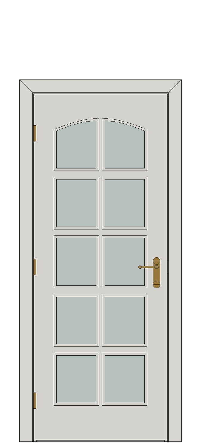 Camden ten light — JELD-WEN-inspired Revit 2027 Door