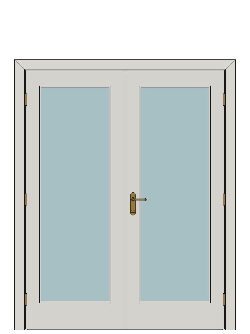 Double doorset - Hemlock E10 glazing adaptation — JELD-WEN-inspired Revit 2027 Door