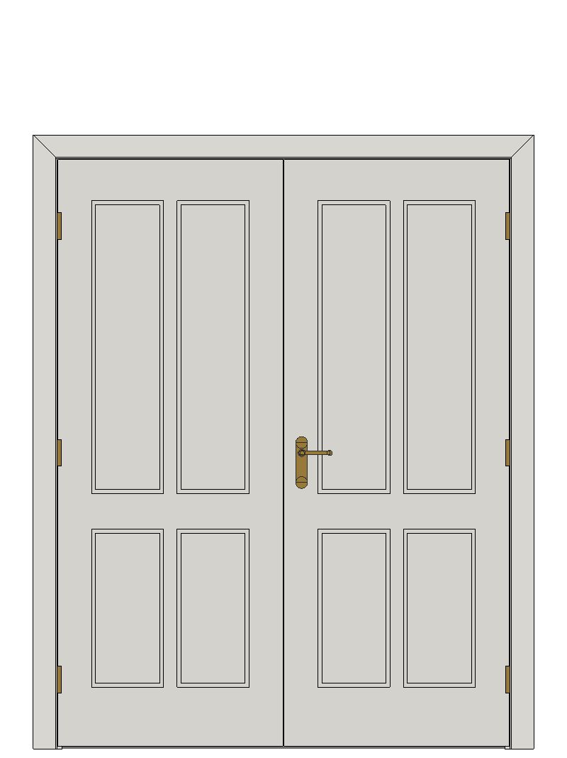 Double doorset - Castle Dunster inspired — JELD-WEN-inspired Revit 2027 Door
