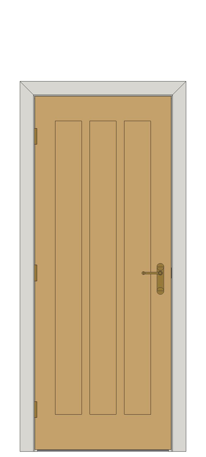 Aston oak — JELD-WEN-inspired Revit 2027 Door