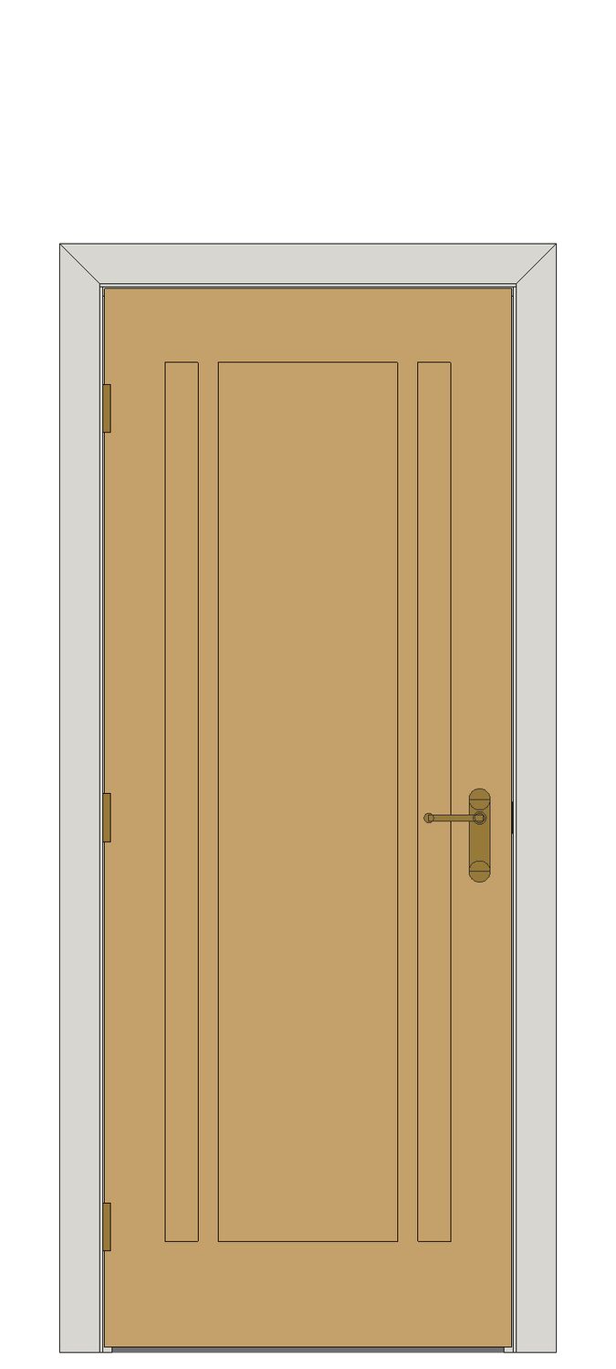 Worcester oak — JELD-WEN-inspired Revit 2027 Door