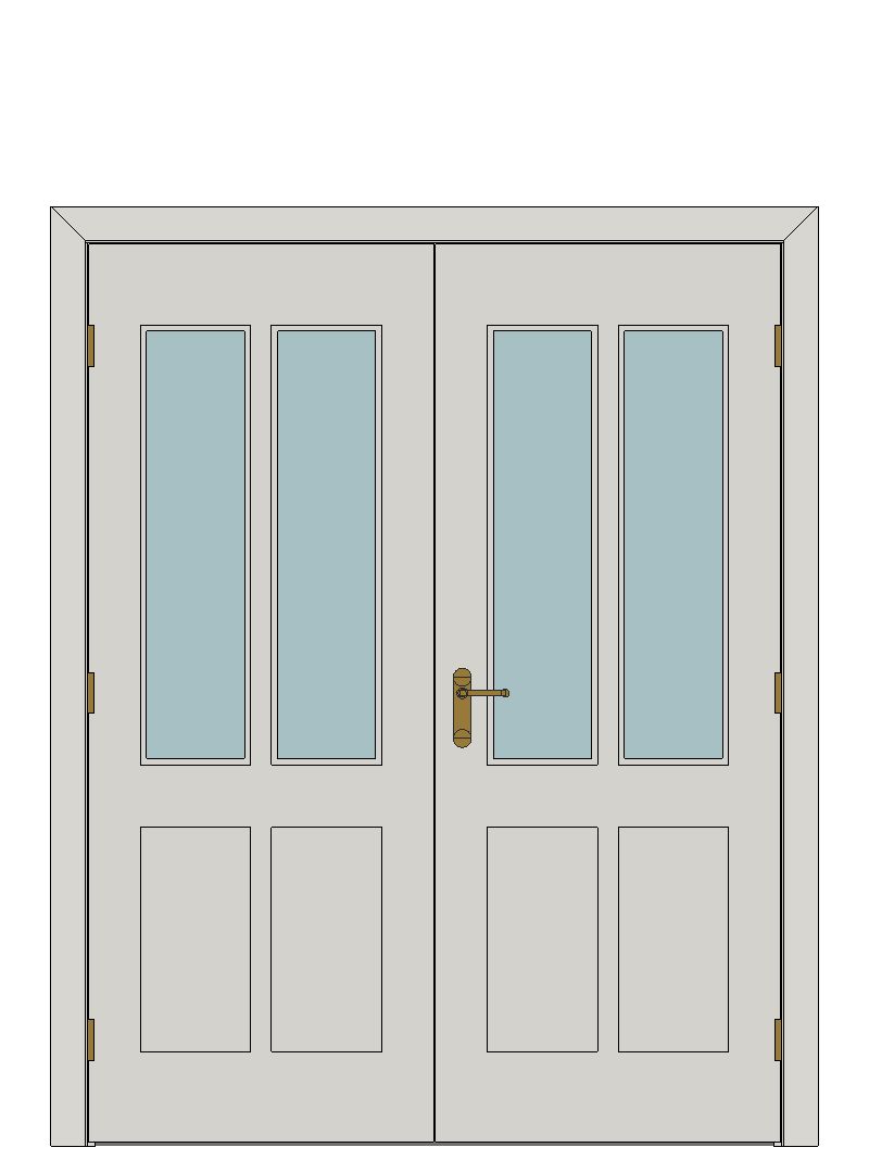 Double doorset - INSULUX Haddon inspired — JELD-WEN-inspired Revit 2027 Door