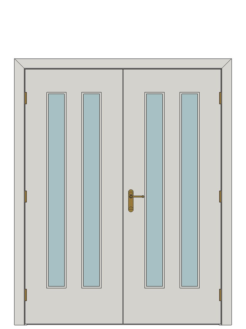 Double doorset - Castle Barnard inspired — JELD-WEN-inspired Revit 2027 Door