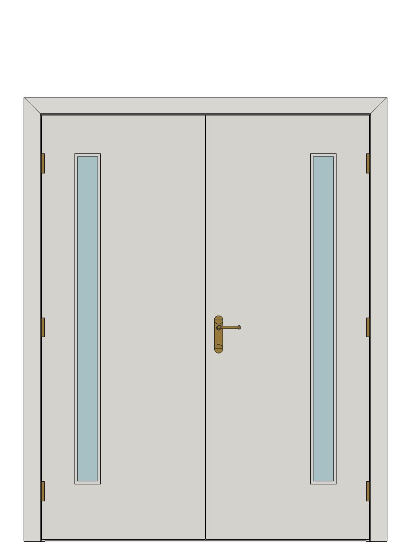 Double doorset - Castle Hylton inspired — JELD-WEN-inspired Revit 2027 Door